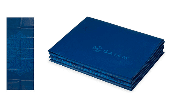 Gaiam Yoga Mat - Folding Travel Fitness & Exercise Mat - Foldable Yoga Mat for All Types of Yoga, Pilates & Floor Workouts